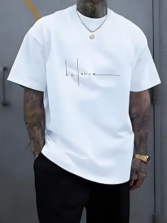 Mens Graphic Crew Neck Short Sleeve T-Shirt S-XL