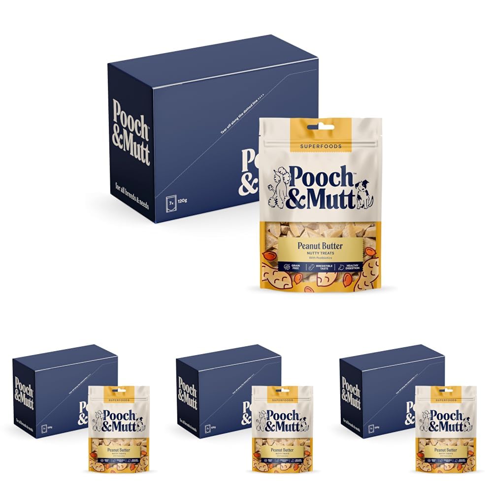 Pooch & Mutt - Peanut Butter Meaty Treats, Dog Treats Grain Free, Digestive Frie