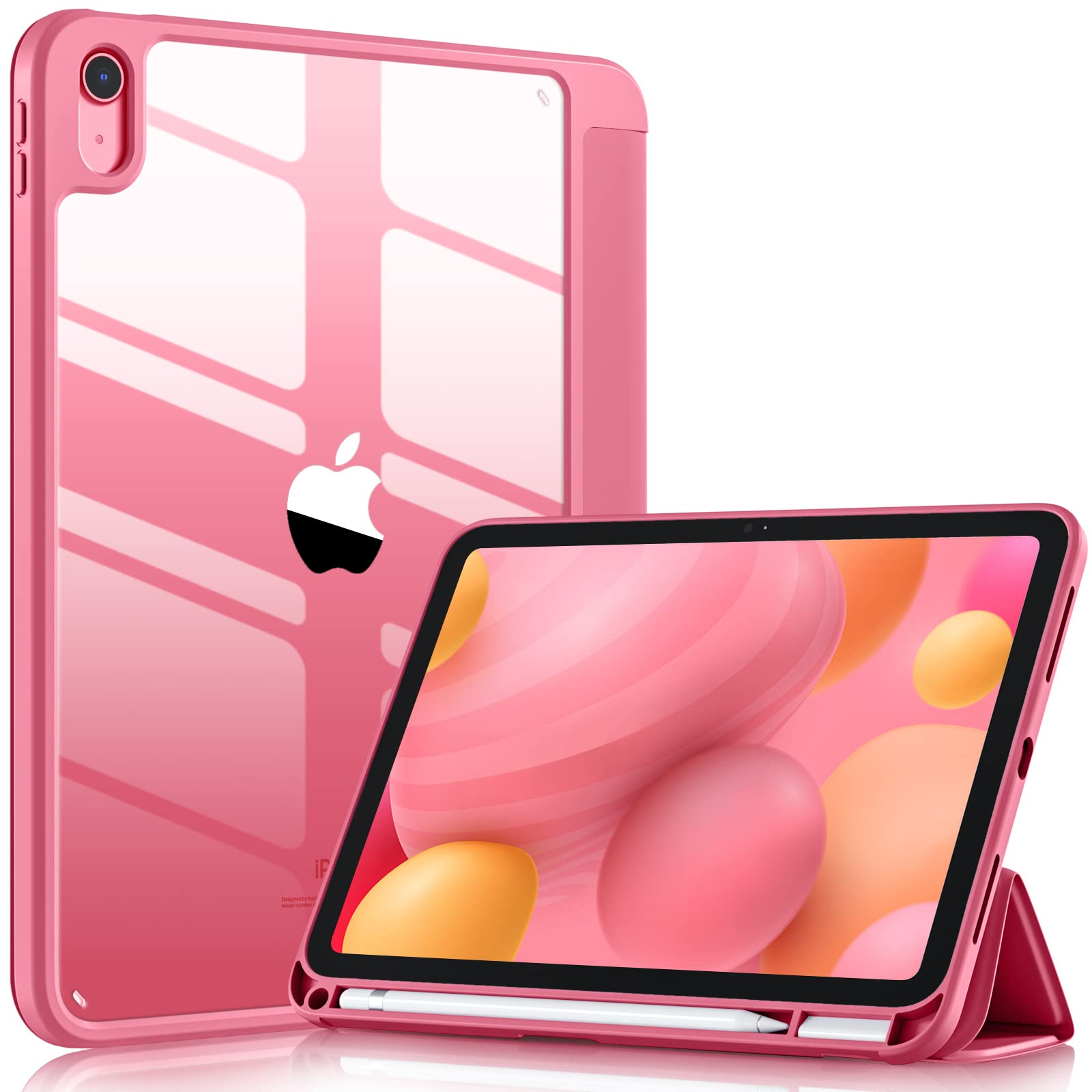 Wenlaty for iPad (A16) 11th Gen Case, iPad 10th Gen Case,Watermelon Pink | Slim 