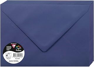 Clairefontaine Pack of 20 Pollen 5642C Envelopes, 16.2 x 9 x 1 mm, Night Blue