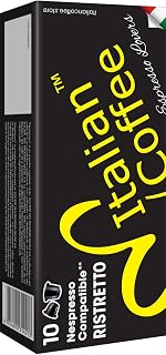 100 Italian Coffee for Espresso Lovers pods compatible with Nespresso Original machines (Ristretto 100 pods, Regular pods)