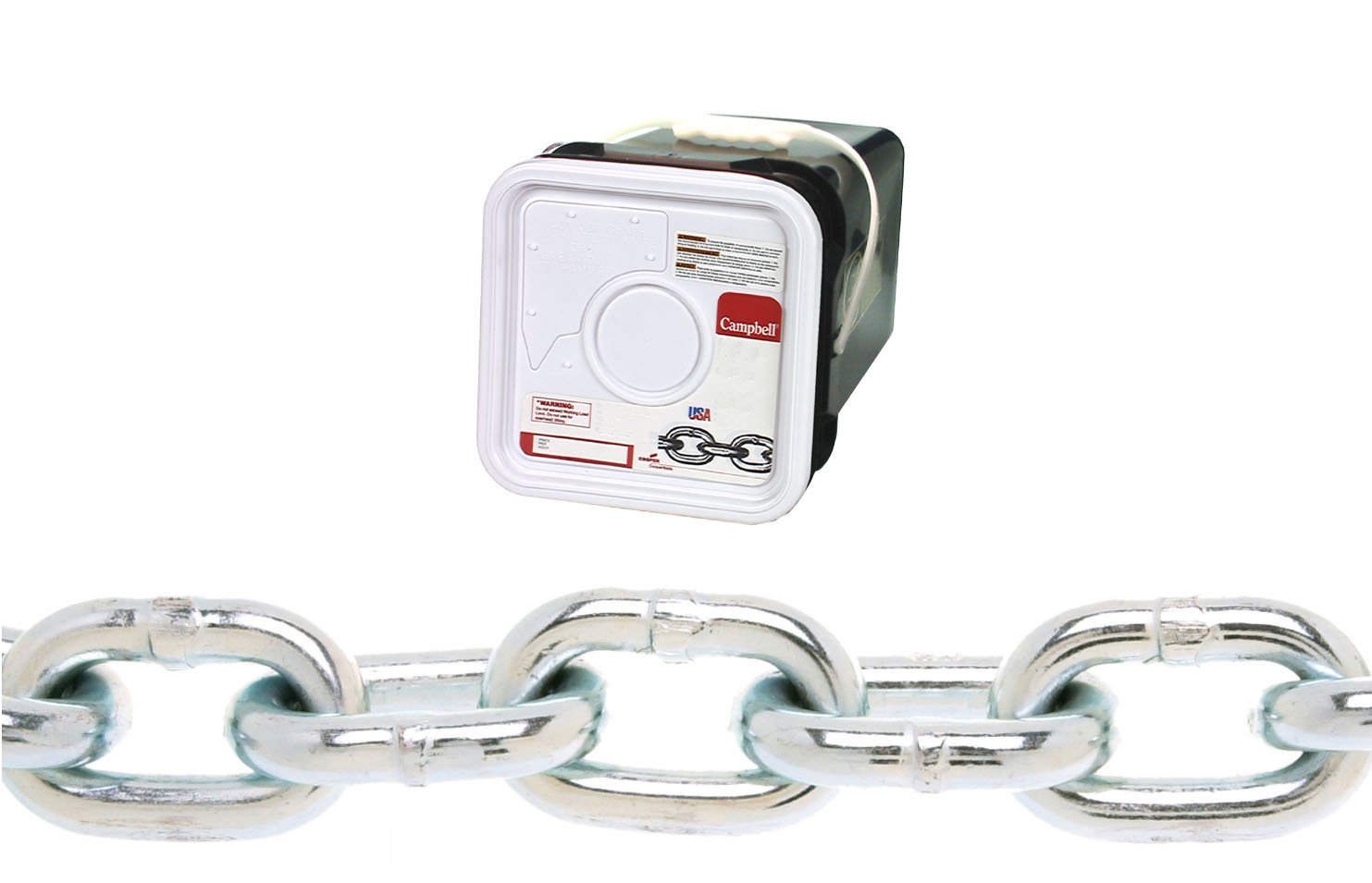 Campbell 0143626 System 3 Grade 30 Low Carbon Steel Proof Coil Chain in Square P