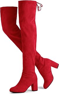 Vepose Women's Over the Knee Thigh High Long Boots with Block Heel