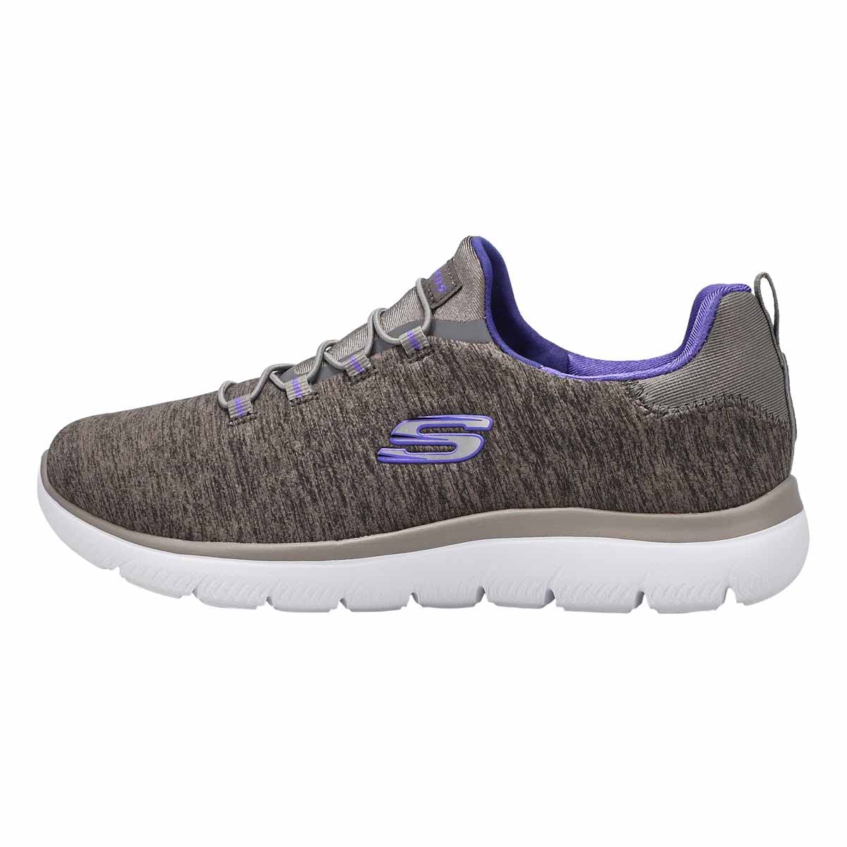 Skechers Women's Summits-Quick Getaway Sneaker, Grey Purple, 39 EU Wide