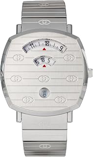 Gucci YA157410 GRIP Quartz Watch, Silver, Stainless Steel, Sapphire Glass