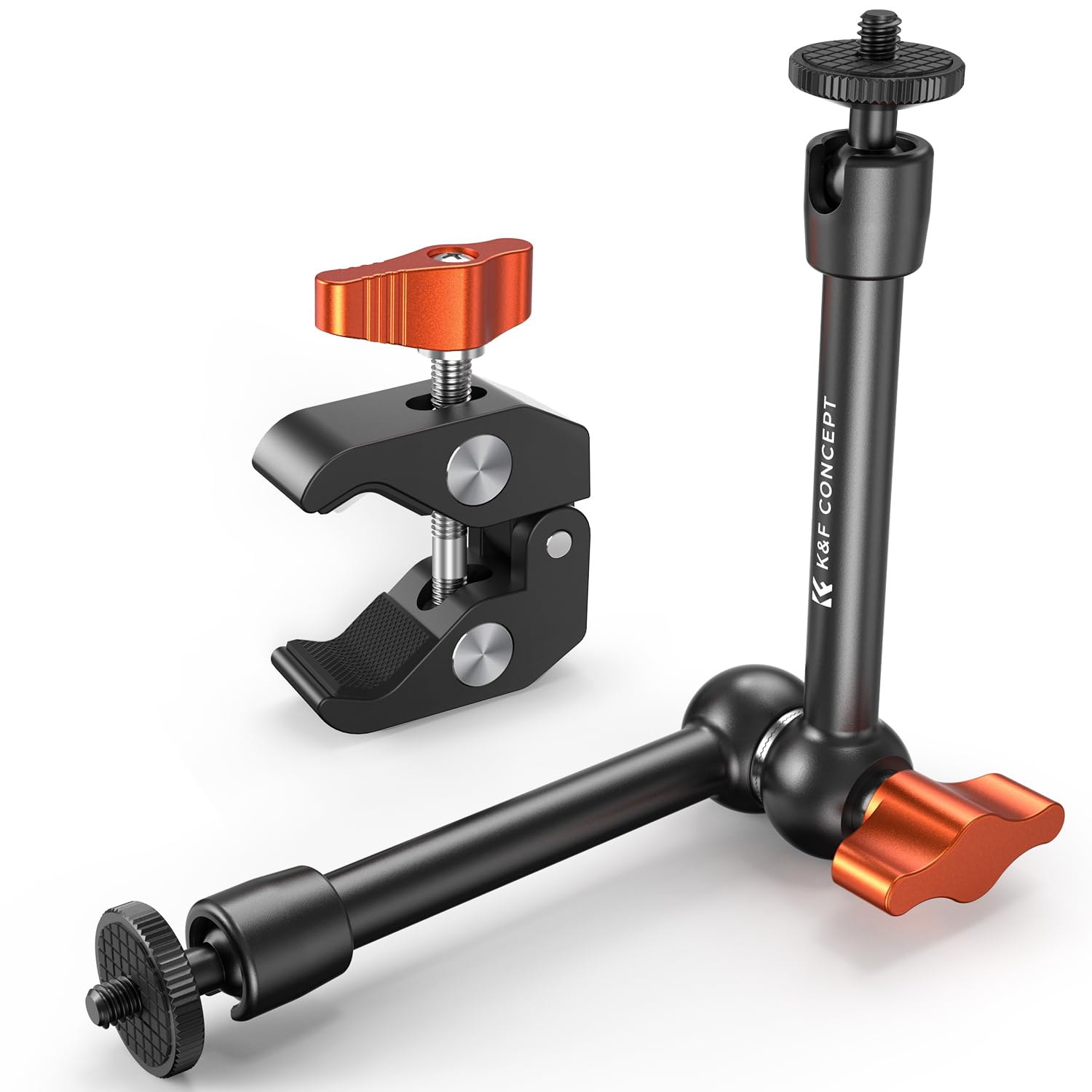 K&F CONCEPT 9.8" Magic Arm Clamp Kit with 1/4" 3/8" Screw for Camera