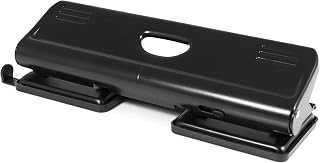 PAVO 4 Hole Punch with Lock - 22 Sheet Capacity - Black