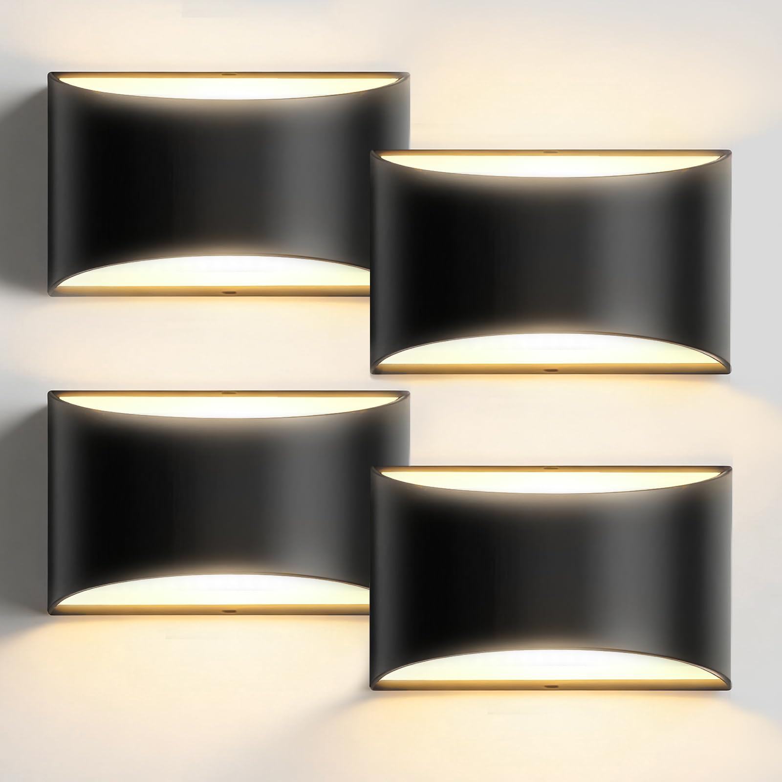 Up and Down Wall Sconces 4 Pack, Replaceable G9 10W Wall Light Fixture, Aluminum