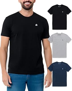 Mens T Shirts Soft Cotton Crew Neck Athletic Fit Casual Tees S-4XL