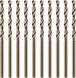 Rennie Tools - Box of 10 x 3mm HSS Gold Cobalt Jobber Drill Bit Set For Stainless Steel, Hard Metals, Aluminium, Cast Iron, Copper. Twist Drill Bit Sets Supplied In A Box. 3mm Drill Bit Set