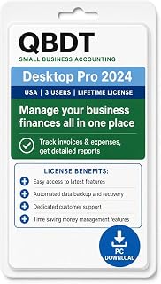 Quick-Book Desktop Pro Plus 2024 for Windows PC | 3 Users | Lifetime | NO DVD | Amazon Message Delivery (Within 1-2hrs) |100% Money Back Guarantee
