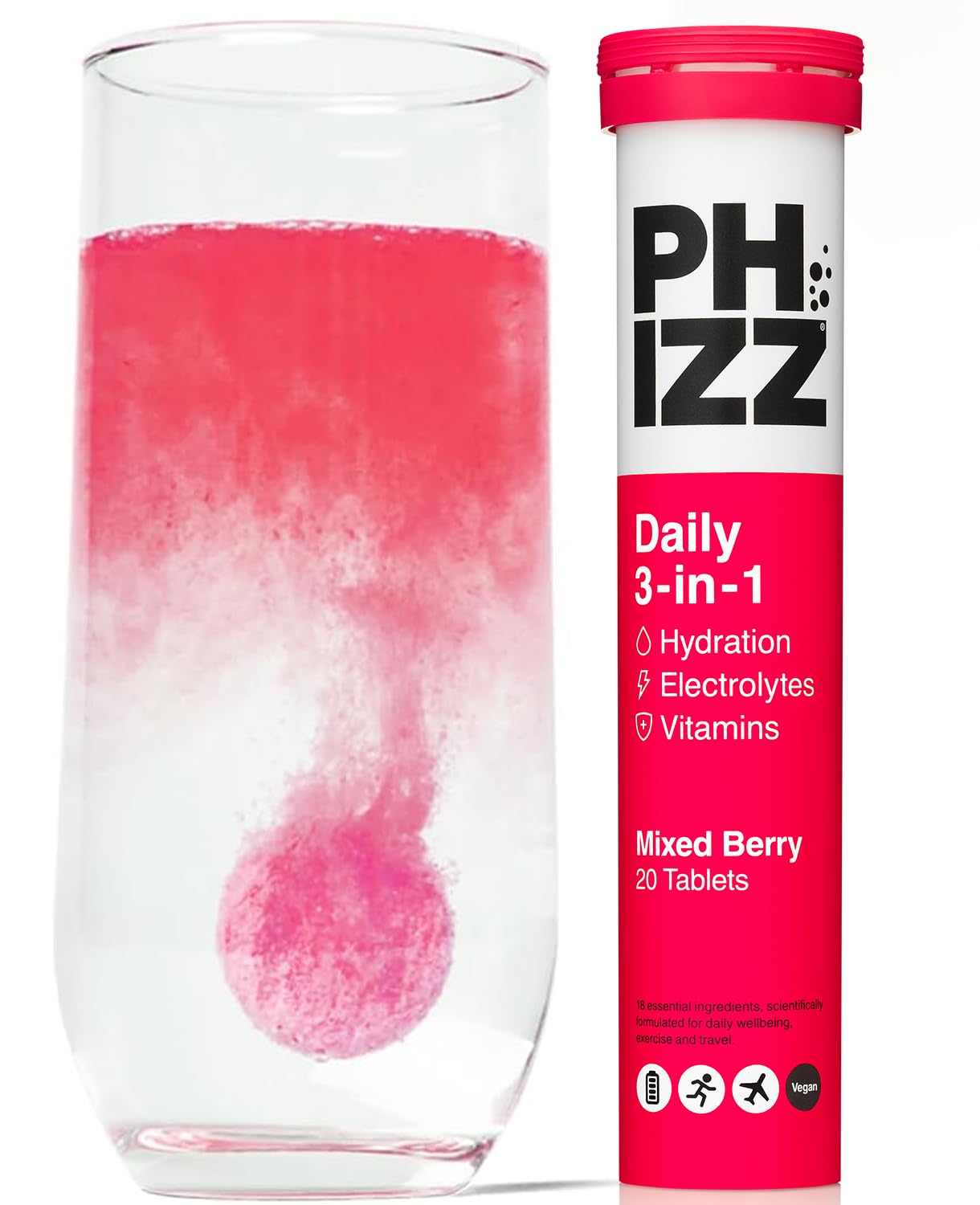 Phizz Electrolytes, Multivitamin & Hydration Tablets - 20 Effervescent Rehydrati