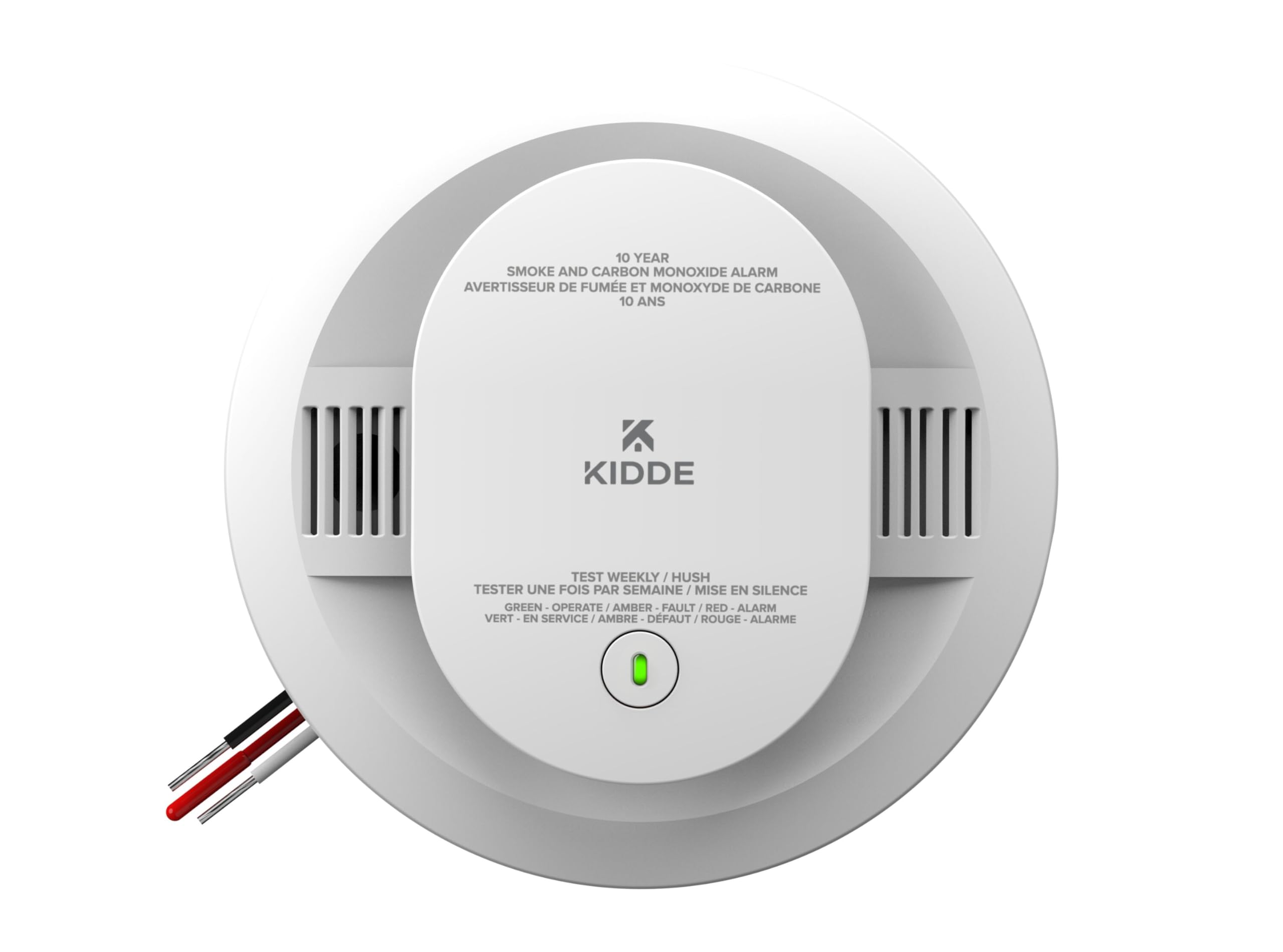 Kidde Combo Smoke + CO Alarm, Hardwired with AA Backup Battery and Voice Alerts