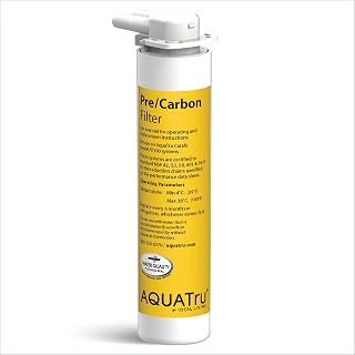 AquaTru Carafe AT100 2-Stage Pre/Carbon Filter | Reduces Sand, Silt, Sediment, Rust, and Particles | Activated Carbon Reduces Chlorine Taste and Odors