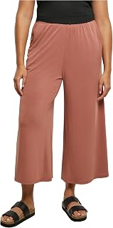 Urban Classics Ladies Modal Culotte Woman Wide Black Fabric Pants