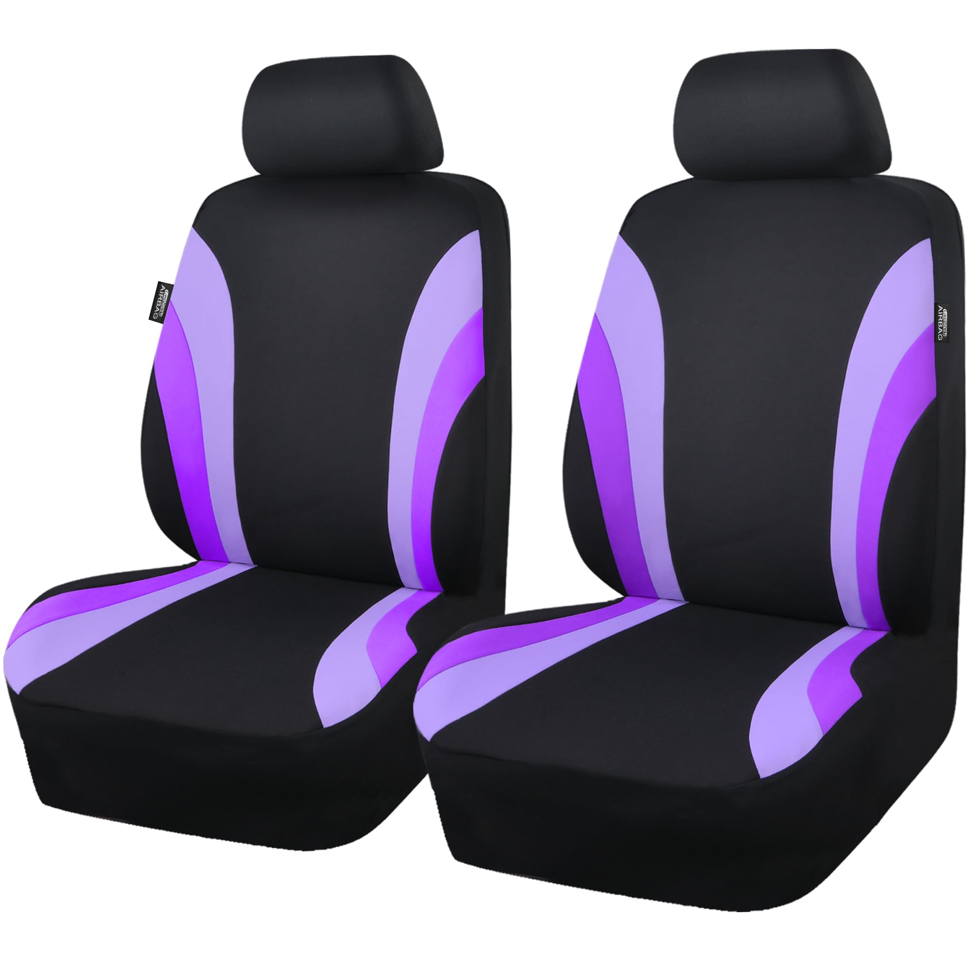 CAR PASS Line Rider Sporty Front Seat Covers,Purple Car Seat Covers Two Front Se