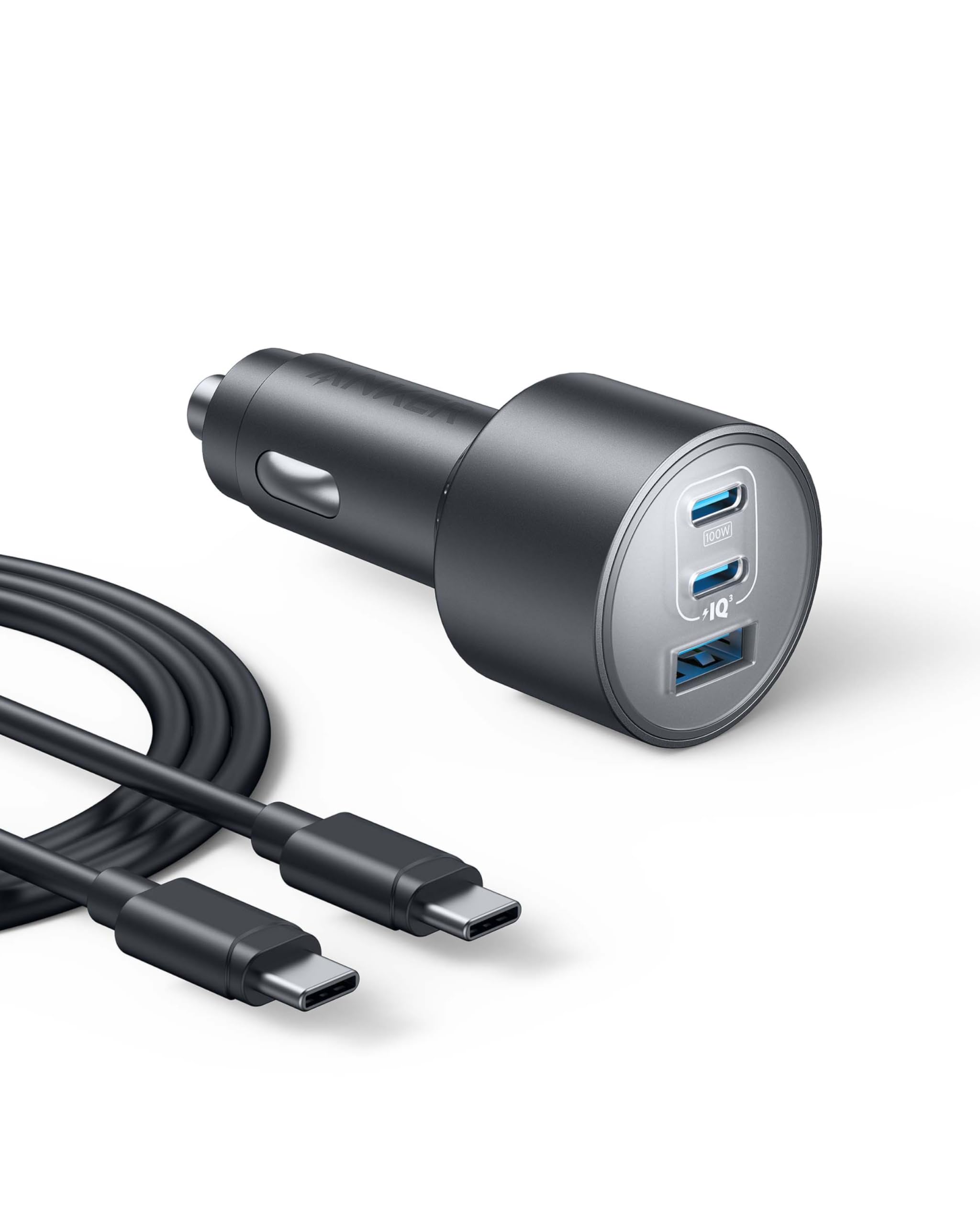 Anker 167.5W Max 3-Port Ultra-Compact USB C Fast Charging Car Charger | Fast Cha