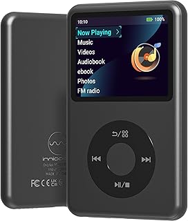 MP3 Player with Bluetooth 128GB Portable Music Digital Players Supports Playlist Audiobook Video Nice Gadget for Kids Black
