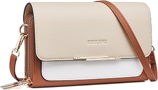Roulens Small Crossbody Bag for Women,Cell Phone Purse Women's Shoulder Handbags Wallet Purse with Credit Card Slots
