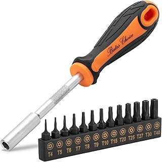 Bates 13 Piece T4-T40 Tamper Proof Torx Bit Set with 1/4" Magnetic Screwdriver