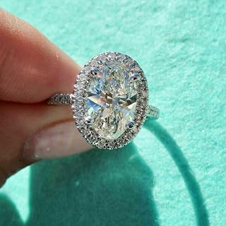 Cute Oval Cubic Zirconia Rings for Women Luxury Jewelry Proposal Accessories
