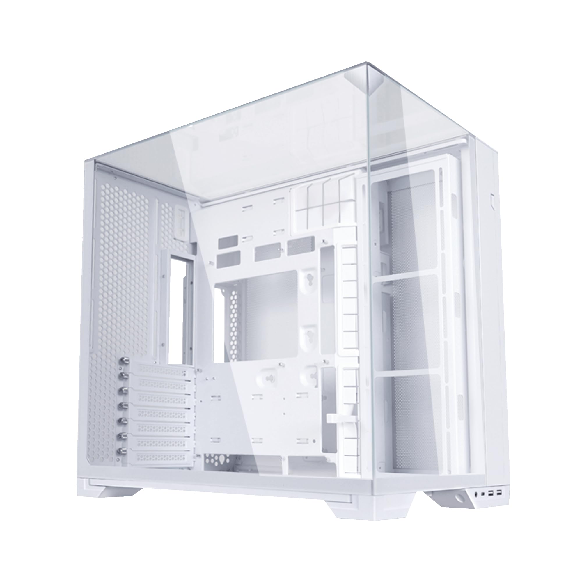 Lian Li O11 Vision Compact ATX PC Case, Back-Connect, White (O11VPW) | Compact d