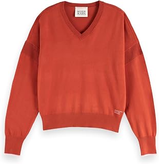 Scotch & Soda Women's Relaxed-fit V-Neck Pullover Sweater (Pack of 1)