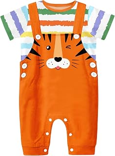SFreeBo Infant Baby Boys Clothing Sets 2pcs Newborn Baby Cotton Romper Outfits Suit Toddler Kids Pyjamas Short Sleeves T-shirt Dungarees 0-24 Months