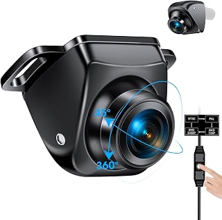 Reversing Camera 3 Mounting Methods 360° Rotatable AHD 1080P/720P/NTSC/PAL | Reversing Camera for Car Front/Reverse Camera Universal DC 12V-24V for Car Van SUV
