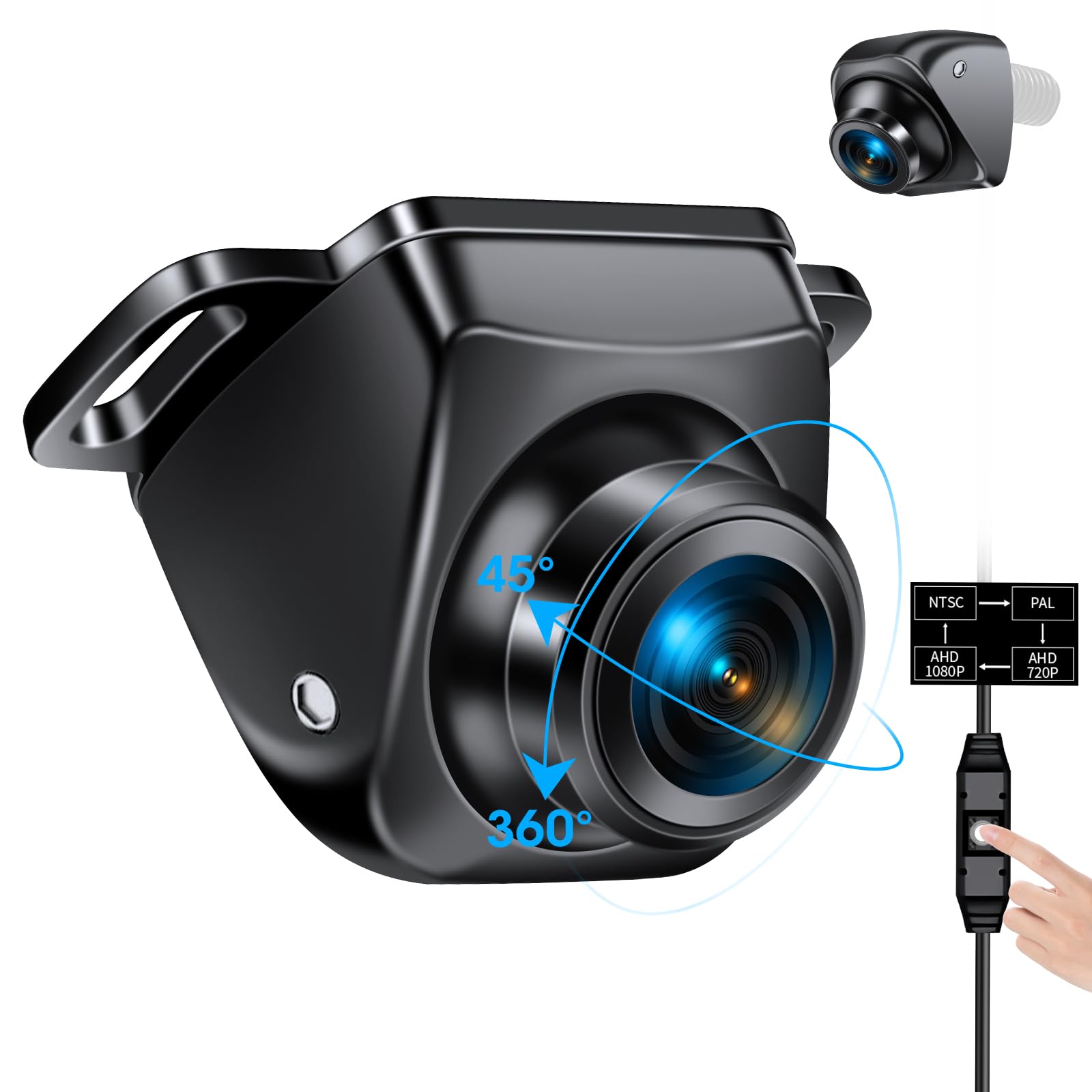Reversing Camera 3 Mounting Methods 360° Rotatable AHD 1080P/720P/NTSC/PAL | Rev