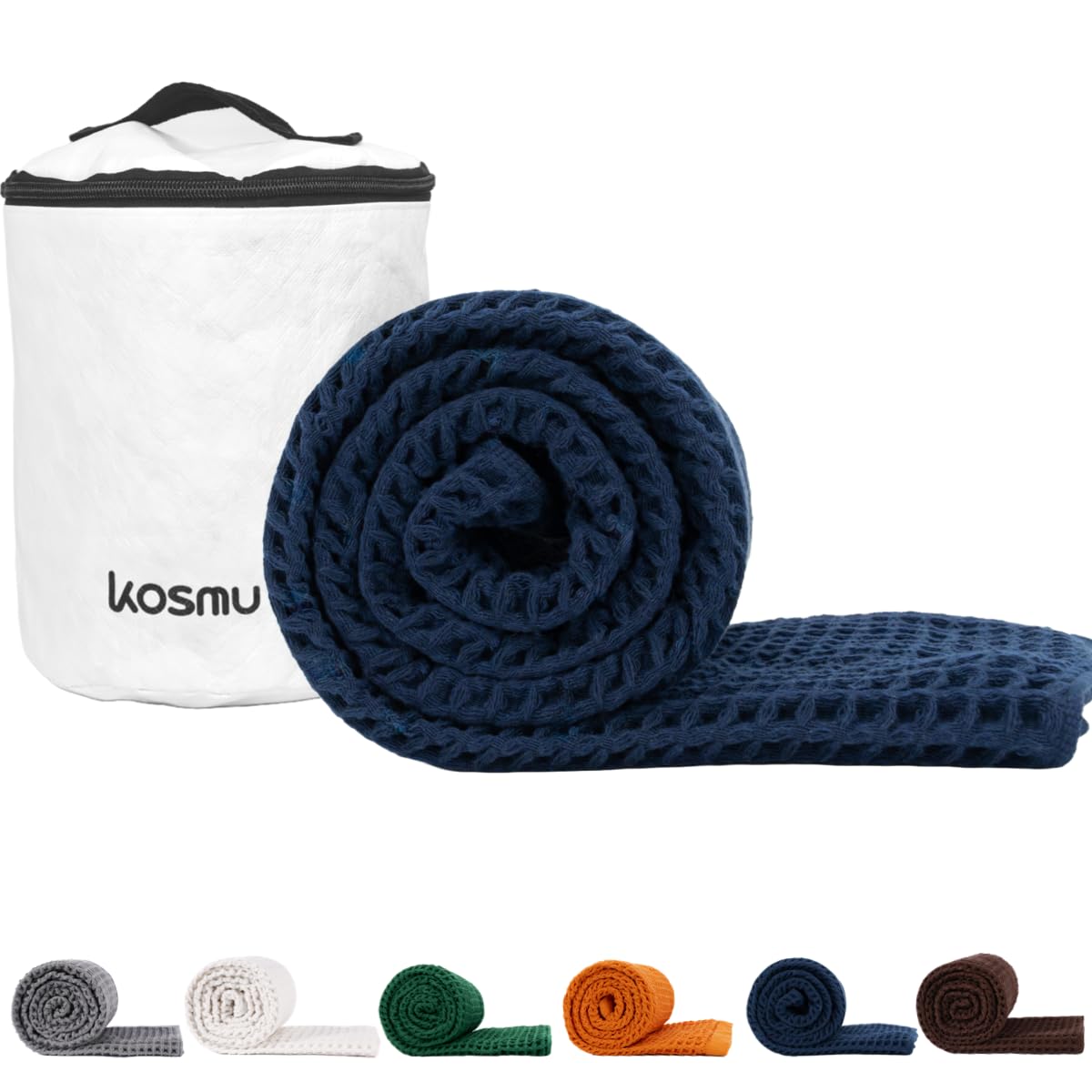 Luxury Organic Japanese Cotton Waffle Bath Towel | Thick, Absorbent, Quick Dry B