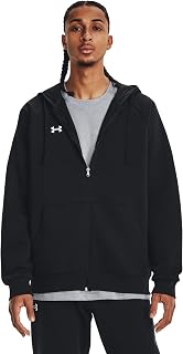 Under Armour Men's Ua Rival Cotton Fz Hoodie Sporty Sweat Jacket, Warm Hoodie with Full Zip (Pack of 1)