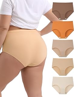 INNERSY Women's Plus Size Cotton Underwear 44-62 Pack of 5