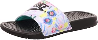 Nike Women's WMNS Benassi JDI Print Shower & Bath Shoes, Grey (Pure Platinum/Black 023), Grey Pure Platinum Black 023