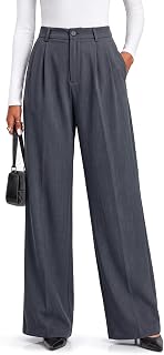Zylioo Tall Wide Leg Dress Pants for Women Business Casual Trousers