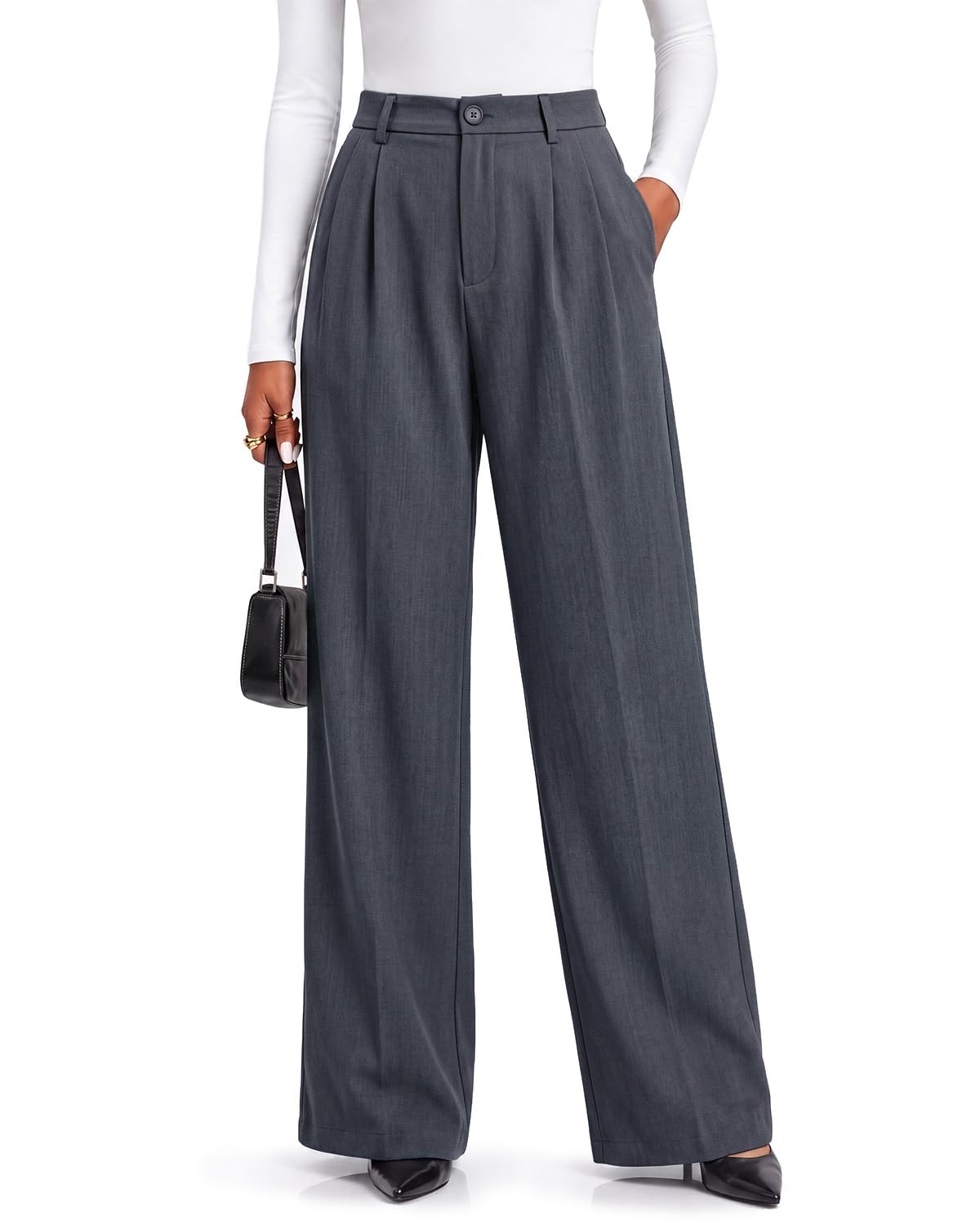 Zylioo Tall Wide Leg Dress Pants for Women Business Casual Trousers