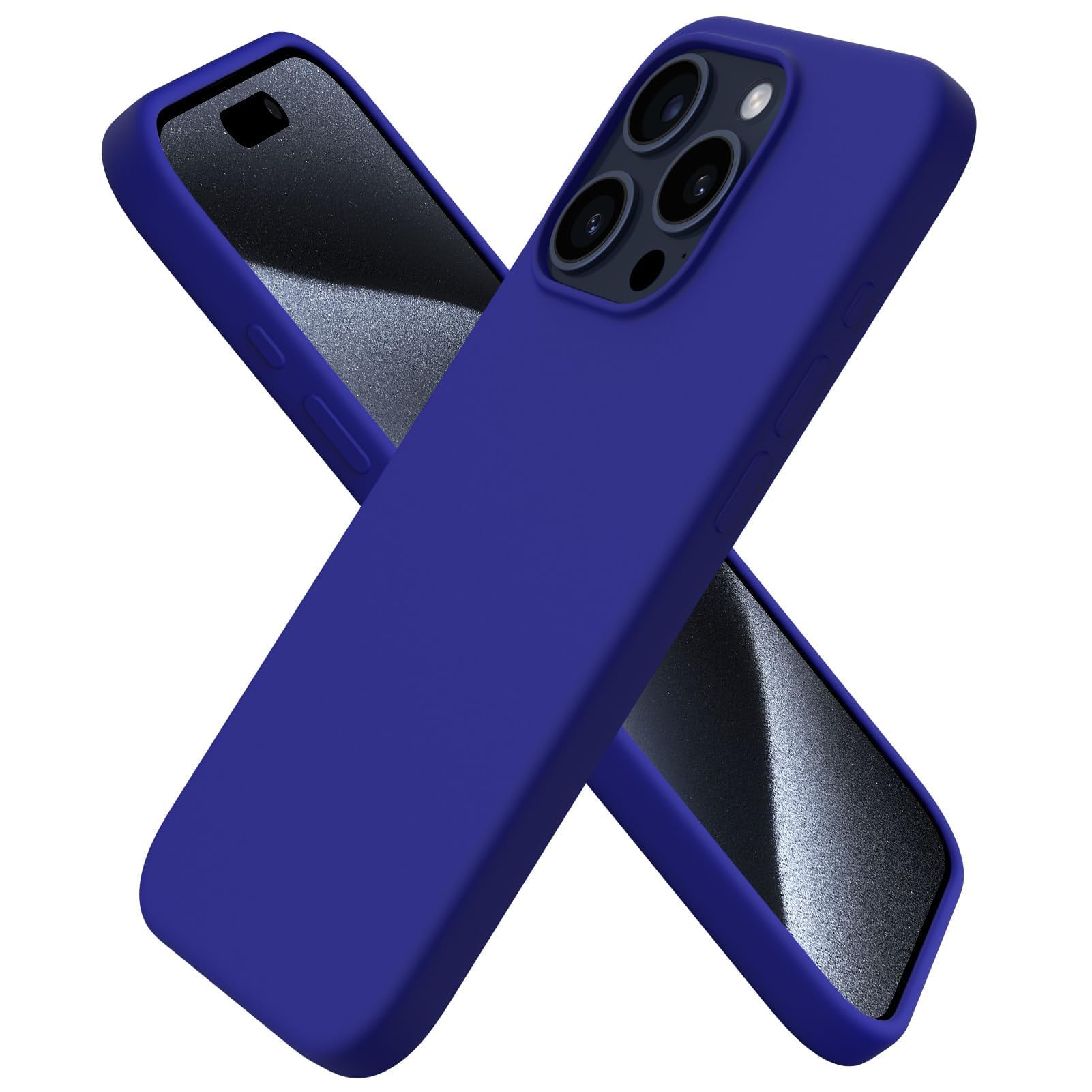 ORNARTO Compatible with iPhone 15 Pro Case 6.1",Liquid Silicone Slim Cover