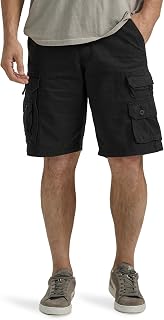 Lee Men's Dungarees Belted Wyoming Cargo Short, Black, 33