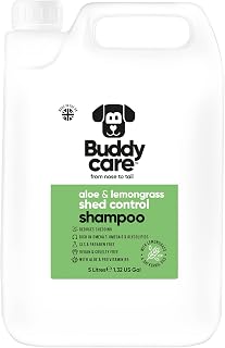 Buddycare Shed Control Dog Shampoo Aloe & Lemongrass Scented | With Aloe Vera and Pro Vitamin B5 (5L)