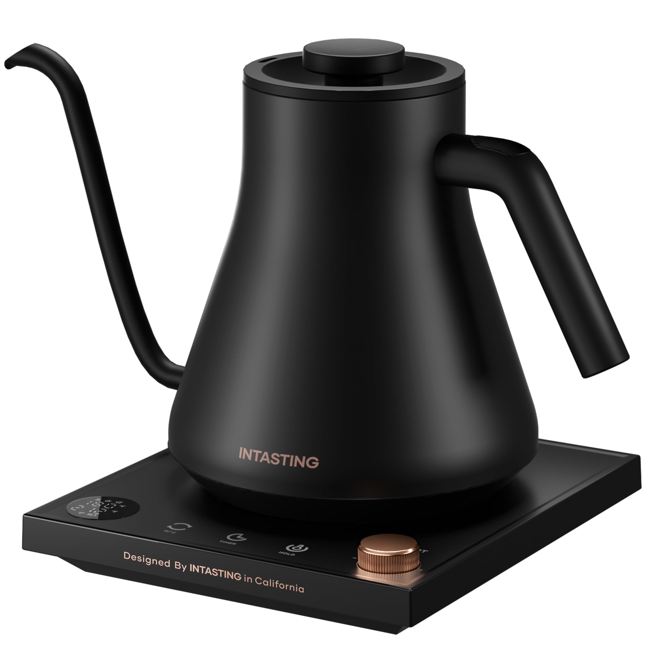 INTASTING Gooseneck Electric Kettle, ±1℉ Temperature Control, 0.9L, Black | Stai