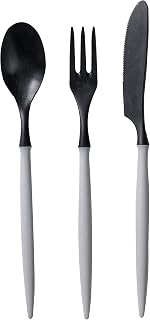 ARAS Aillas Small Cutlery 3-Piece Set Dishwasher Safe Made in Japan Long-Lasting Doesn't Interfere with Taste Plastic Tritan Spoon Fork 17cm Knife 19cm White Heat Resistant 100 Degrees BPA-Free