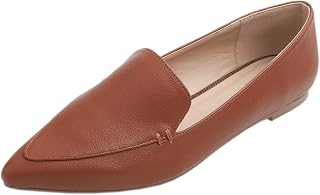 Feversole Women's Loafer Flat Pointed Loafers Fashion Flat Toe Comfortable Driving Office Shoes
