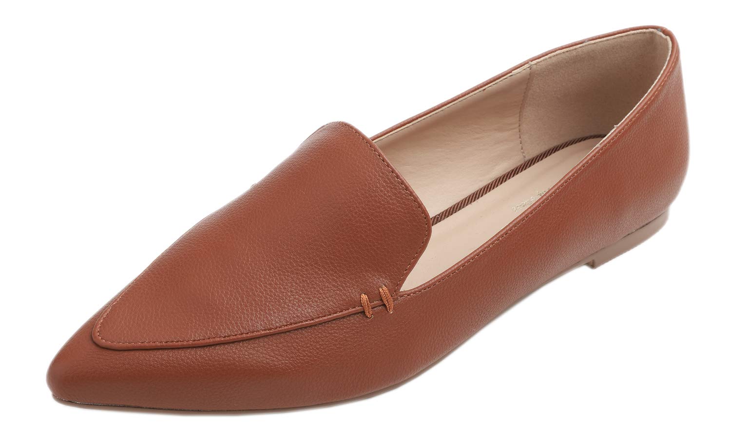 Feversole Women's Loafer Flat Pointed Loafers Fashion Flat Toe Comfortable Drivi