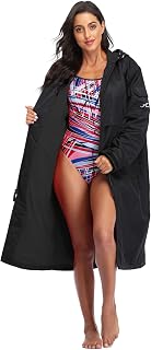 Adoretex Unisex Waterproof Swim Parka, Hooded Warm Scuba Coat Surf Jacket for Men and Women