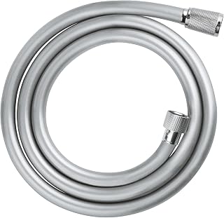 GROHE VitalioFlex Comfort TwistStop - Smooth Shower Hose 1.5 m, (Tensile Strength 50 kg, Pressure Resistance Up to 5 Bar, Heat Resistance 70°C, Universal Connection G 1/2'' x 1/2''), Chrome, 28743002