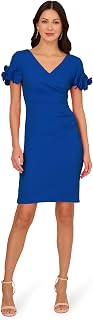 Adrianna Papell Women's Knit Crepe Short Dress