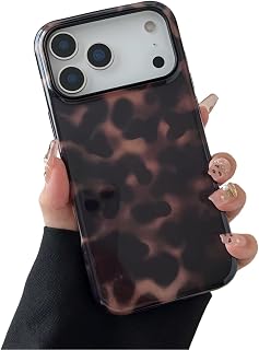 Longlayss Compatible with iPhone 18 Pro Max Case Tortoise Shell Phone Case | Tortoise Shell Phone Cover for Women Girl Shockproof TPU and Hard PC Protective Cover - Amber Brown Leopard