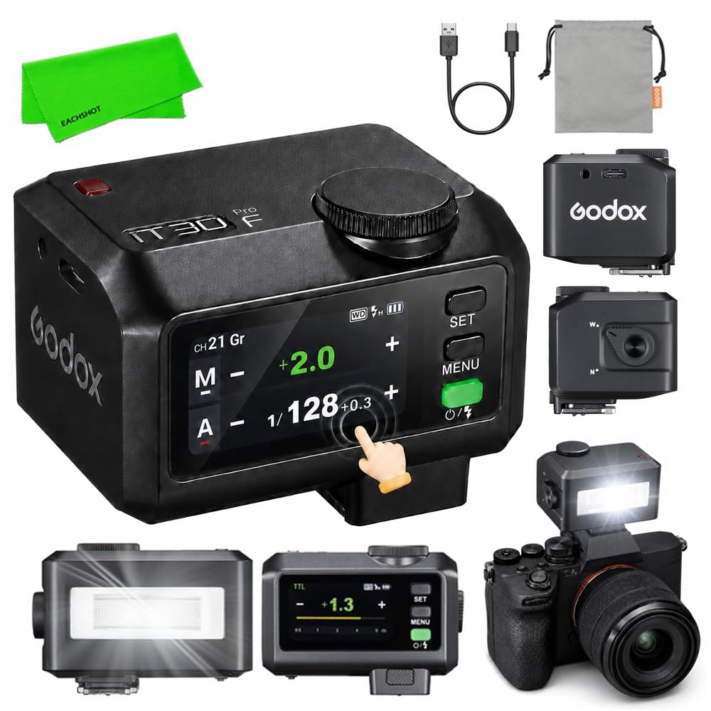 Godox iT30Pro F TTL Mini Camera Flash for Fujifilm X‑T4 X‑T3 X‑T30 X‑T20 | X‑T2 
