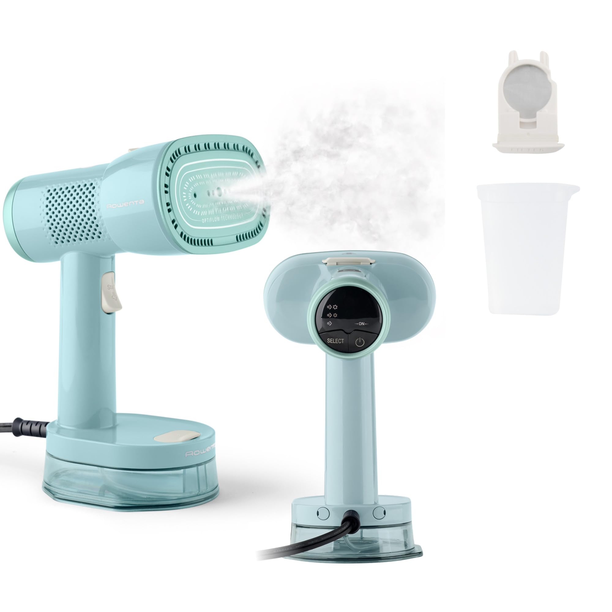 Rowenta AeroSteam Twist Handheld Clothes Steamer with Fabric-Grip | Vacuum Steam