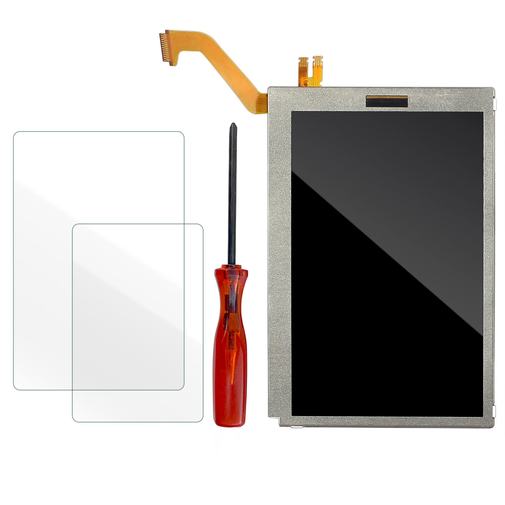 Gorliskl Replacement Top Upper LCD Screen Display for Nintendo 3DS (Top/Upper)，W